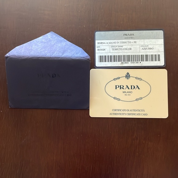 Nylon Prada Borsa 2way Tessuto Azzurro bag - Picture 13 of 13